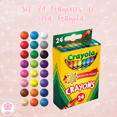 Set 24 Crayones de cera Crayola