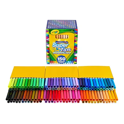 Set de 150 marcadores lavables Crayola Super Tips