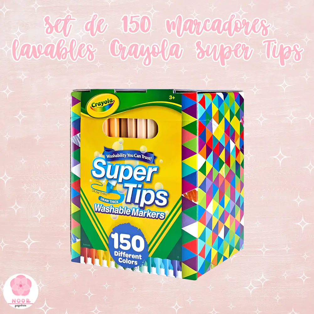 Set de 150 marcadores lavables Crayola Super Tips