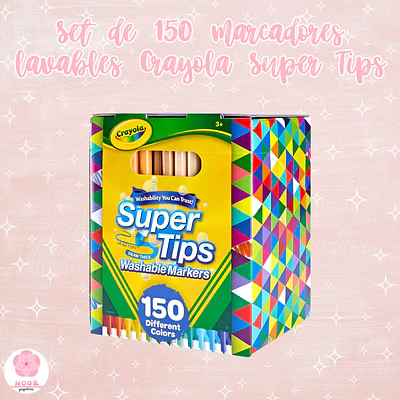 Set de 150 marcadores lavables Crayola Super Tips