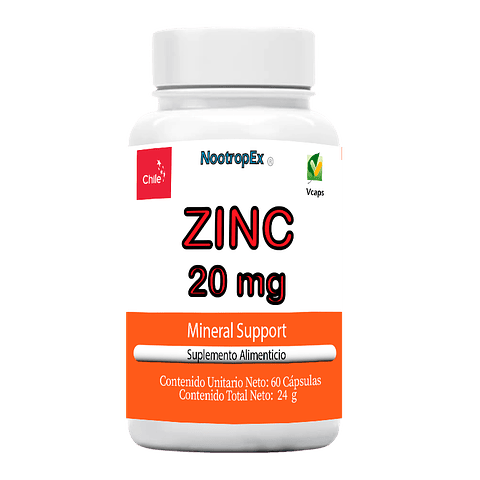 ZINC 20 mg (Envío No Incluido)