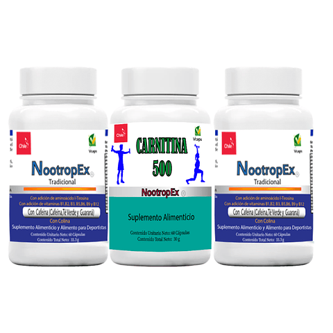 Pack  2 NootropEx + CARNITINA 500 