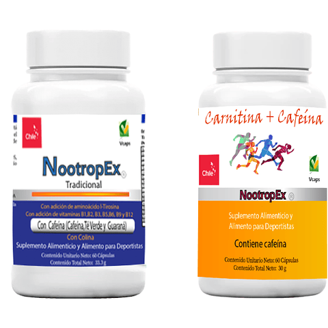 Pack NootropEx + CARNITINA/CAFEÍNA 