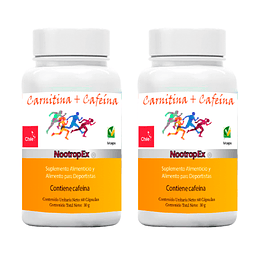 Pack x 2 de Carnitina + Cafeína NootropEx (ENVÍO NO INCLUIDO)