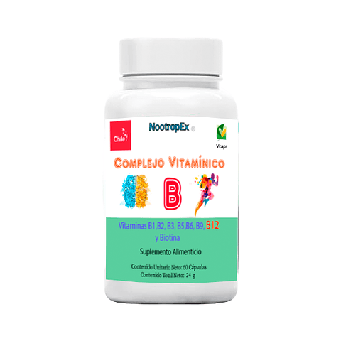 Complejo Vitamínico B 60 cápsulas vegetales de 400 mg (ENVÍO NO INCLUIDO)