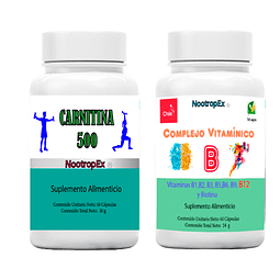 Carnitina 500 + Complejo Vitamínico B (ENVÍO NO INCLUIDO)