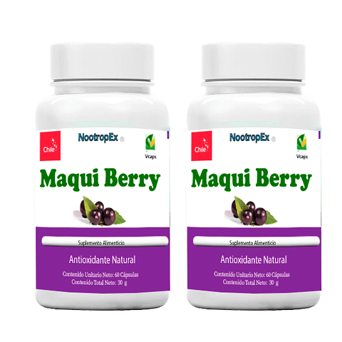 2 Maqui Berry 500 mg cápsulas Vegetales (ENVÍO NO INCLUIDO)