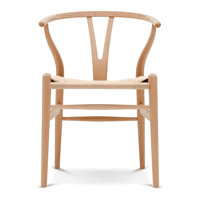Silla Wishbone Natural Estilo Escandinavo 3