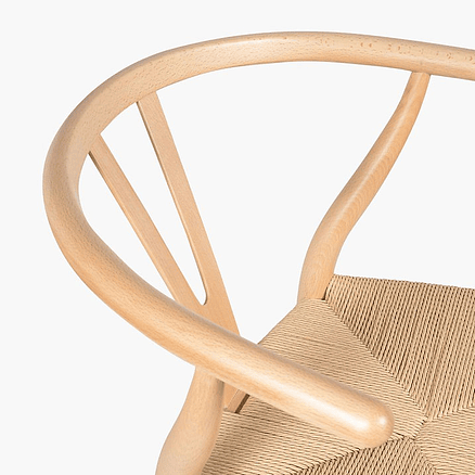 Silla Wishbone Natural Estilo Escandinavo 3