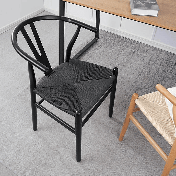 Silla Wishbone Black Estilo Escandinavo 5