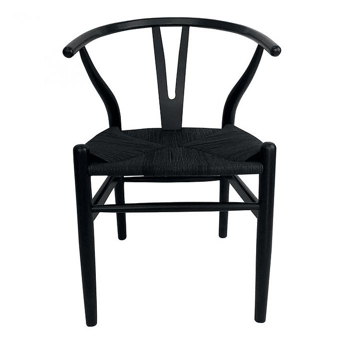 Silla Wishbone Black Estilo Escandinavo 1
