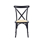 Silla Crossback Madera y Rattan Negra - Miniatura 2