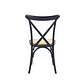 Silla Crossback Madera y Rattan Negra - Miniatura 4