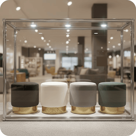 Pouf Skive Stor Gris 2