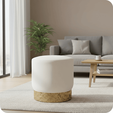 Pouf Skive Stor Beige 2