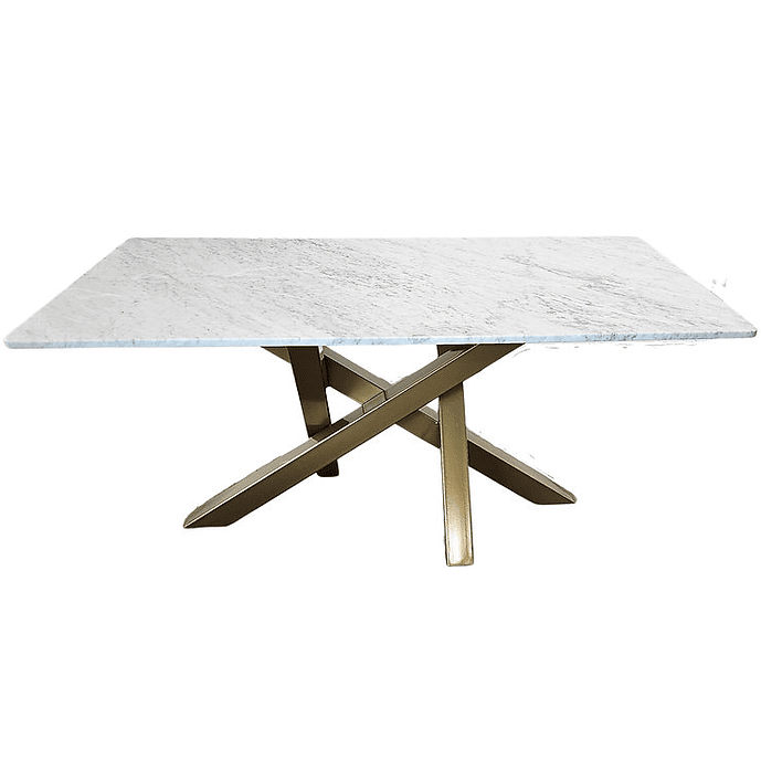 Mesa Odin Mármol Carrara y Acero 4