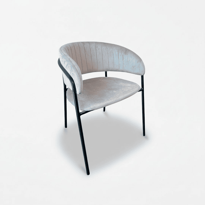 Silla North Gris Terciopelo 3