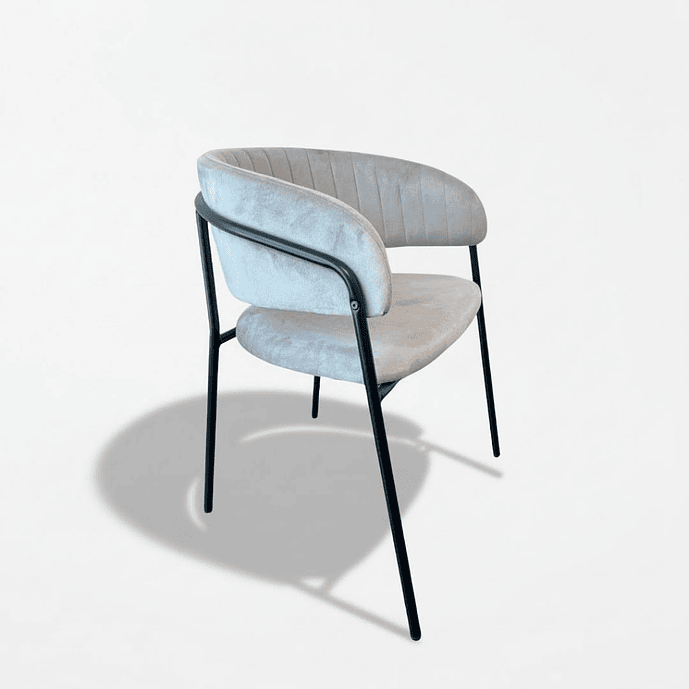 Silla North Gris Terciopelo 2