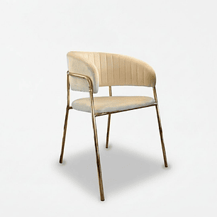 Silla North Beige Terciopelo