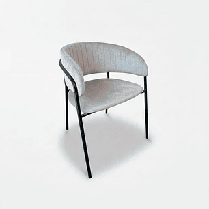 Silla North Gris Terciopelo