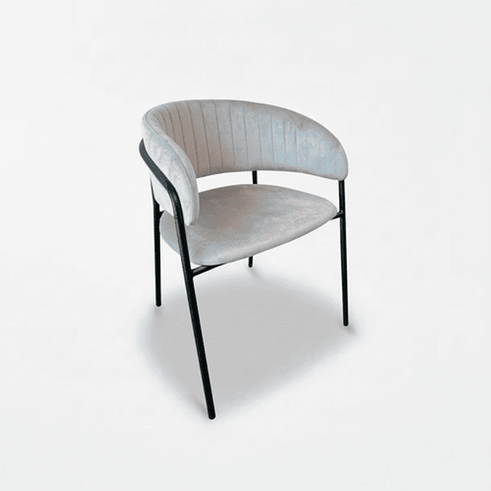 Silla North Gris Terciopelo 1