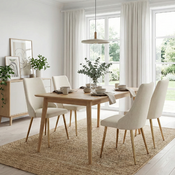Transforma tu living con sillas de comedor estilo nórdico