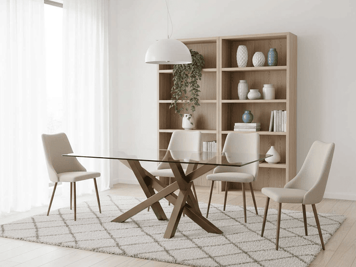 ¿Cuántas personas caben en una mesa de comedor de 140 cm?