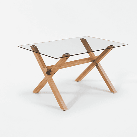 Mesa Industrial de Vidrio 140x90cm 1