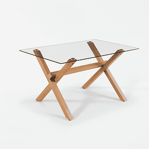 Mesa Industrial de Vidrio 140x90cm