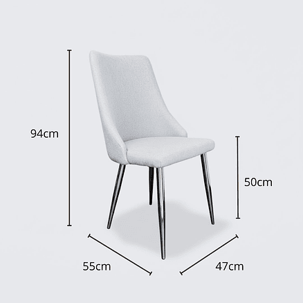 Silla Skadi Velvet Gris 6