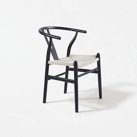 Silla Wishbone Black Estilo Escandinavo 1