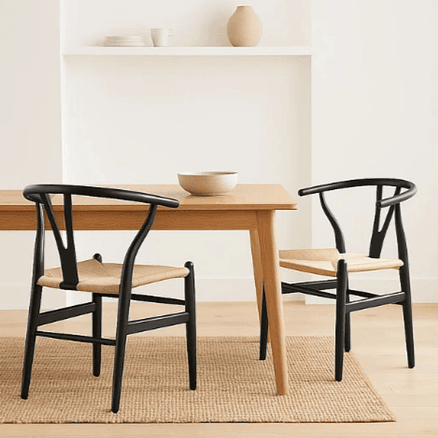 Silla Wishbone Black Estilo Escandinavo 2