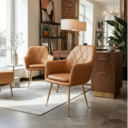 Sitial Oslo Ecocuero Camel 3