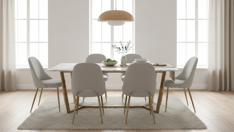 ¿Es mejor una mesa con cubierta de vidrio o mármol Carrara para un comedor?