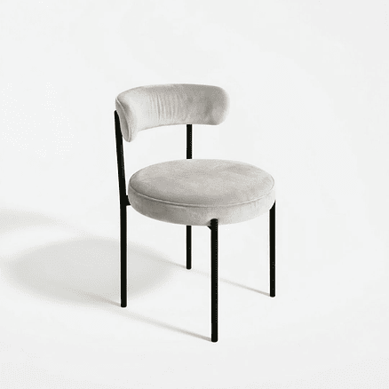 Silla Voss Velvet Gris 1