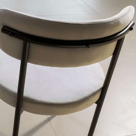 Silla Voss Velvet Gris 3