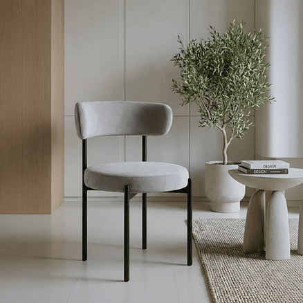 Silla Voss Velvet Gris 4