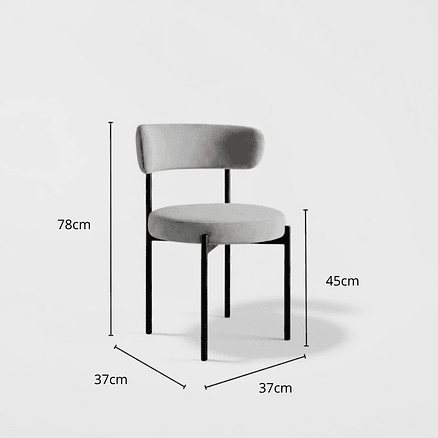 Silla Voss Velvet Beige 5