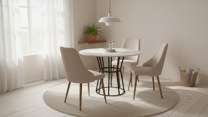 Cómo incorporar sillas nórdicas a un comedor pequeño