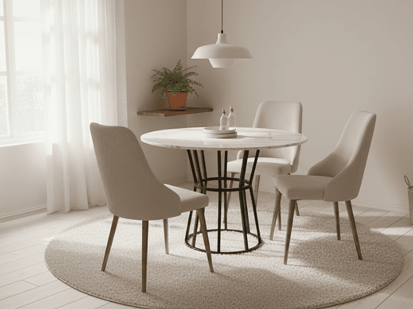 Cómo incorporar sillas nórdicas a un comedor pequeño