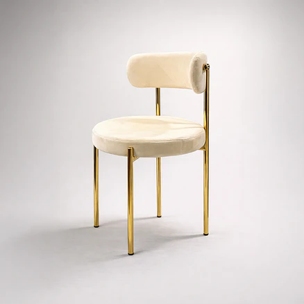 Silla Voss Velvet Beige 4