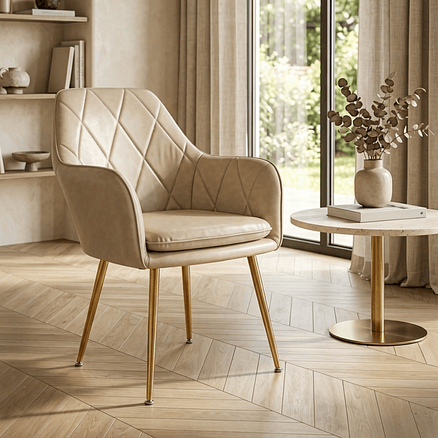 Sitial Oslo Ecocuero Marfil 3