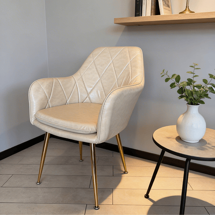 Sitial Oslo Ecocuero Marfil 2