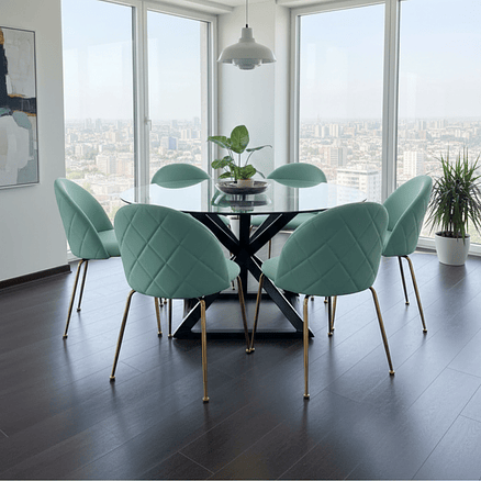 Silla Nordland Ecocuero Menta 4