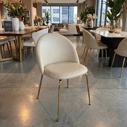 Silla Nordland Ecocuero Marfil 2