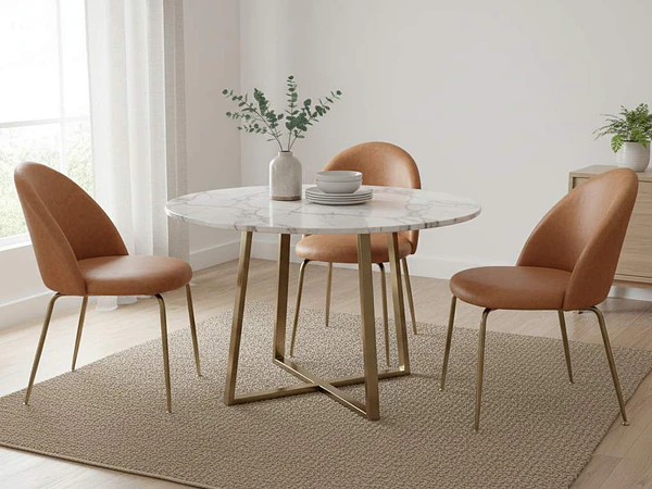 Terciopelo, velvet o ecocuero: ¿qué tapizado elegir para tus sillas de comedor nórdicas?