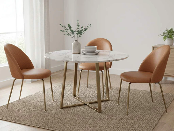 Terciopelo, velvet o ecocuero: ¿qué tapizado elegir para tus sillas de comedor nórdicas?