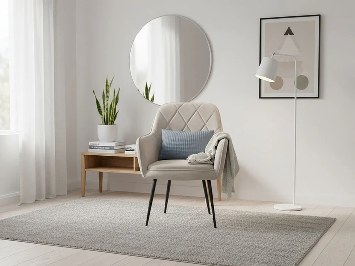 Sitial de terciopelo en living minimalista: cómo integrarlo sin romper el equilibrio