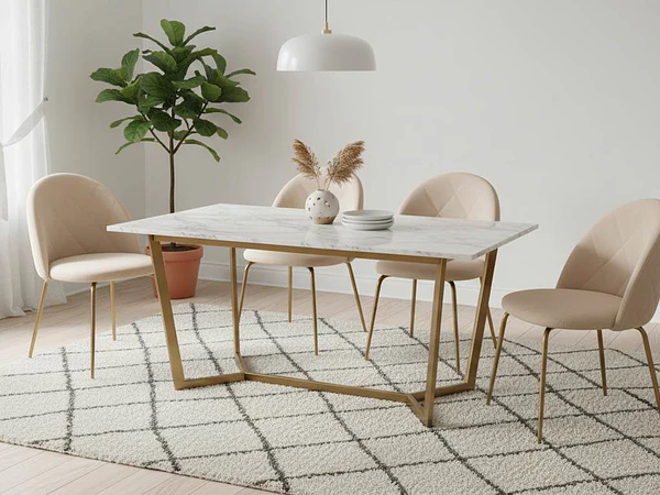 Cubierta de Mesa de Comedor: Vidrio vs Mármol para Amplitud