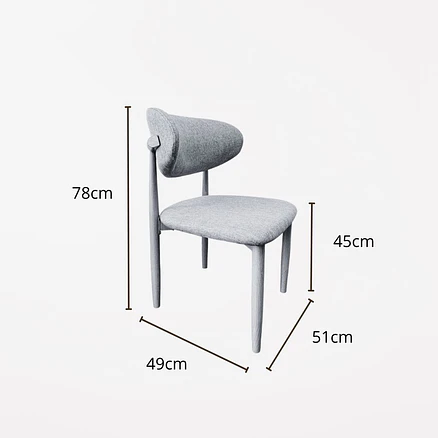 Silla Ebbe Tela Gris 5